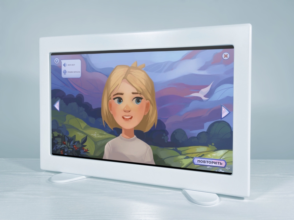 картинка Умное зеркало Логопеда «Зазеркалье» со встроенным ПК и сенсорным экраном от магазина снабжение школ