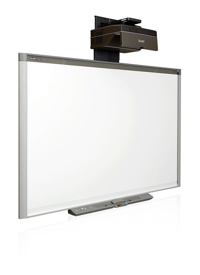 картинка Интерактивная доска SMART Board X885 с проектором Smart UX80, панелью управления ЕСР и креплением от магазина снабжение школ