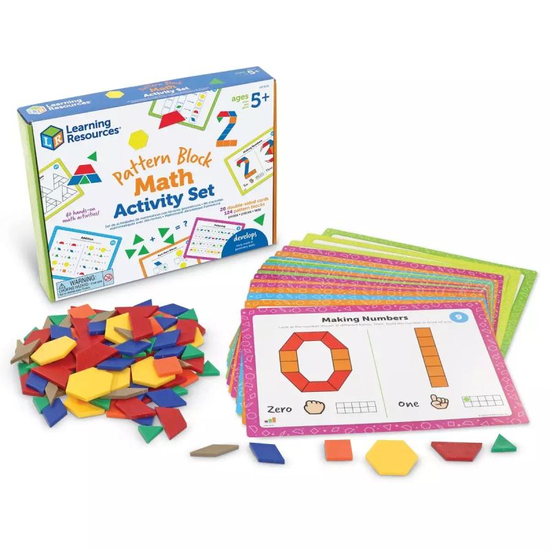 картинка Развивающая игрушка "Геометрические блоки.Основы математики" с карточками (144 элемента) от магазина снабжение школ