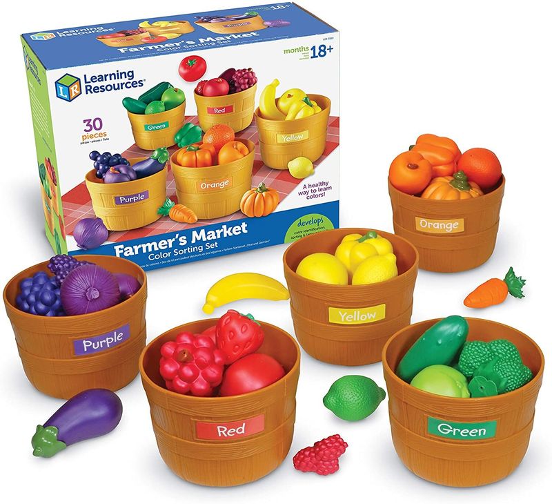 картинка Развивающая игрушка «Овощи и фрукты. Большая сортировка» (30 элементов) от магазина снабжение школ