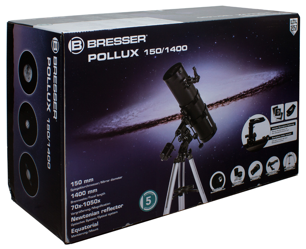 картинка Телескоп Bresser Pollux 150/1400 EQ3 от магазина снабжение школ