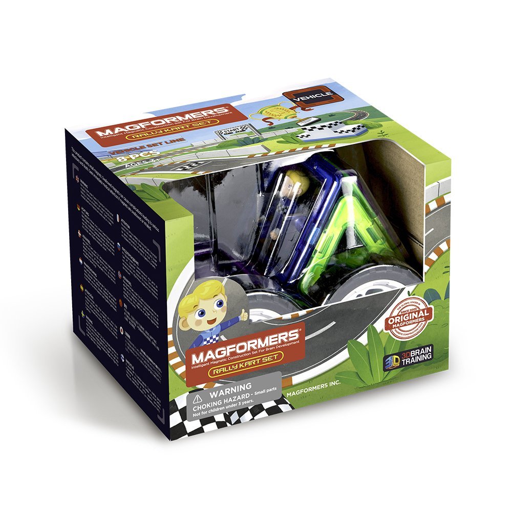 картинка Магнитный конструктор MAGFORMERS 707016 Rally Kart Set (Boy) от магазина снабжение школ