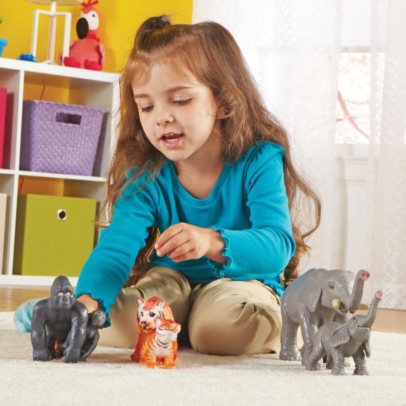 картинка Развивающая игрушка «Животные джунглей. Мамы и малыши» (6 элементов) от магазина снабжение школ