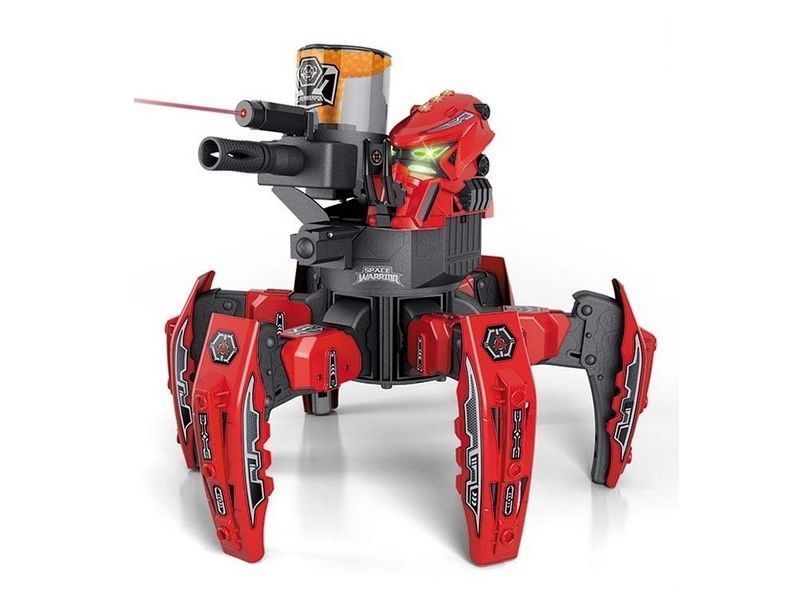 картинка Р/У боевой робот-паук Space Warrior, лазер, пульки, красный, Ni-Mh и З/У, 2.4G от магазина снабжение школ