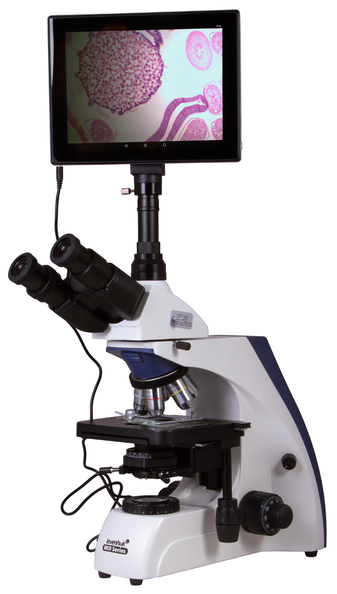 картинка Микроскоп цифровой Levenhuk MED D30T LCD, тринокулярный от магазина снабжение школ