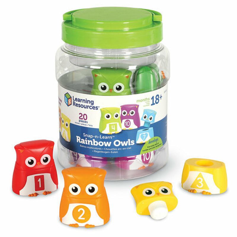 картинка Развивающая игрушка  "Цветные совы" (серия Snap-N-Learn, 20 элементов) от магазина снабжение школ