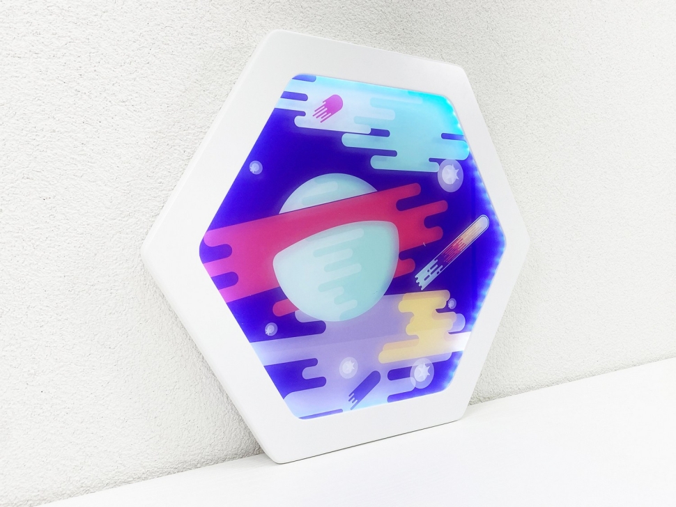 картинка Декоративная тактильная панель с подсветкой - «Сатурн» от магазина снабжение школ