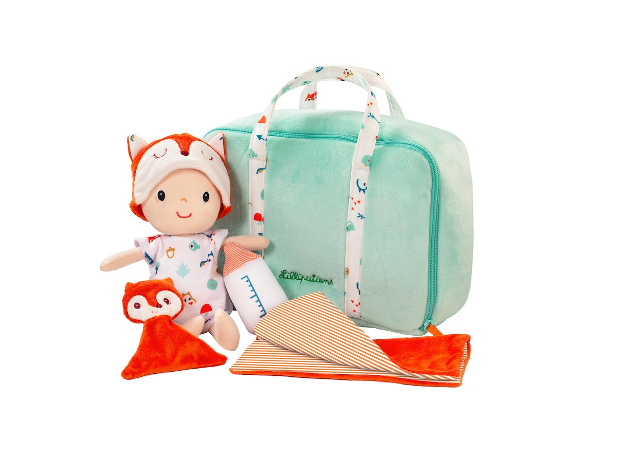 картинка Мягкая кукла в переноске с игрушкой Lilliputiens «Алекс» от магазина снабжение школ