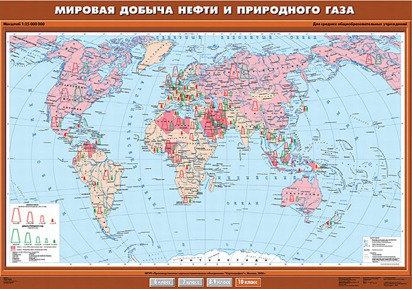 картинка Мировая добыча нефти и природного газа интернет-магазина Edusnab все для образовательного процесса