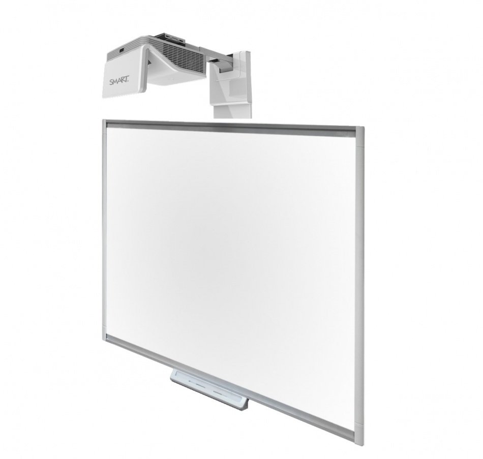 картинка Интерактивная доска SMART Board SBM680 с проектором SMART UF70, креплением и пассивным лотком от магазина снабжение школ