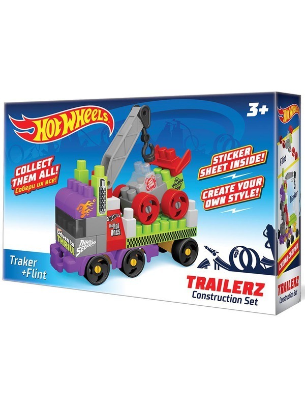 картинка Детский развивающий конструктор Bauer Hot Wheels Серия Trailerz Traker + Flint 3+ от магазина снабжение школ