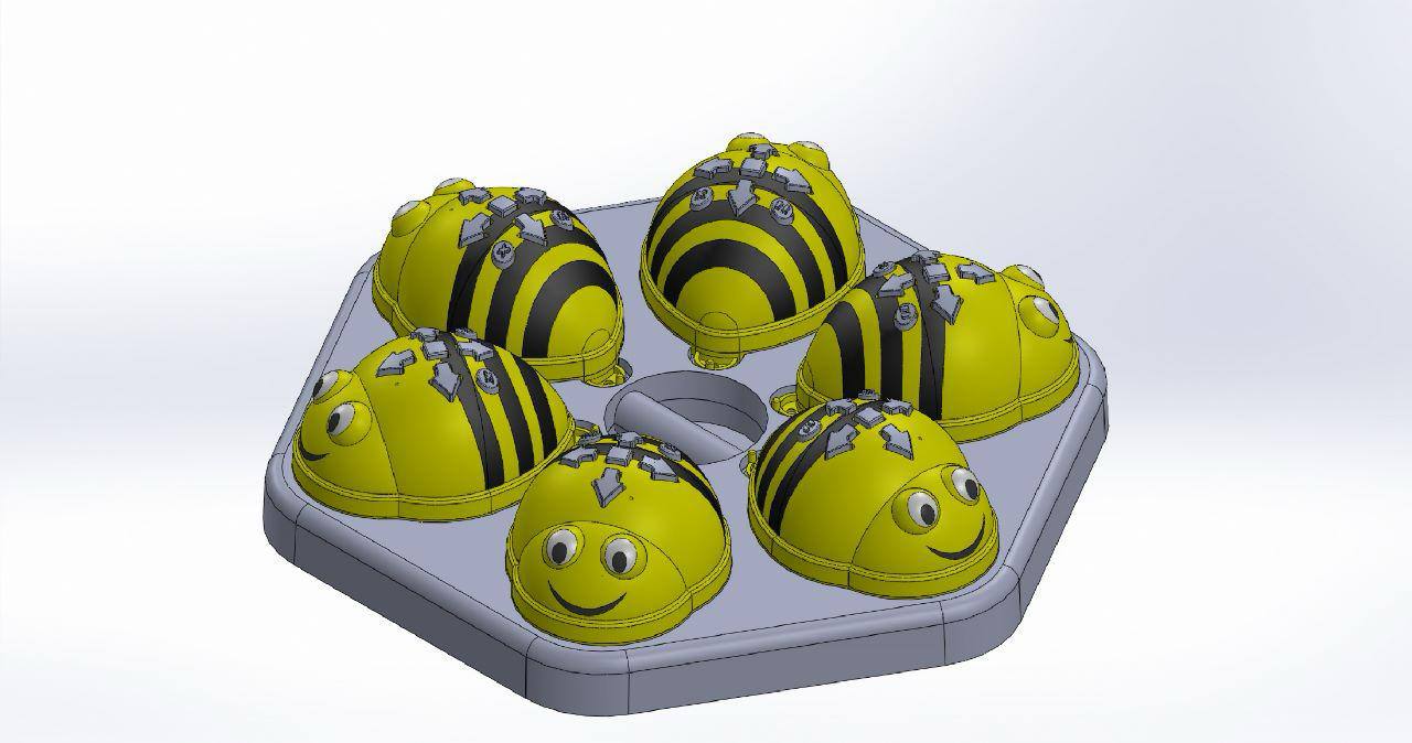 картинка Логобот Пчелка набор для изучения алгоритмов (6 роботов и док. станция) от магазина снабжение школ