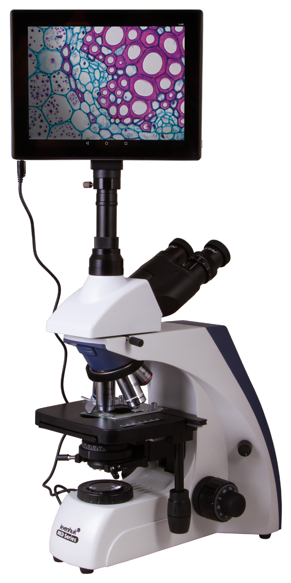 картинка Микроскоп цифровой Levenhuk MED D35T LCD, тринокулярный от магазина снабжение школ