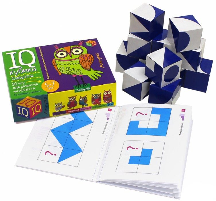 картинка Умные кубики.Силуэты. 50 игр для развития интеллекта от магазина снабжение школ