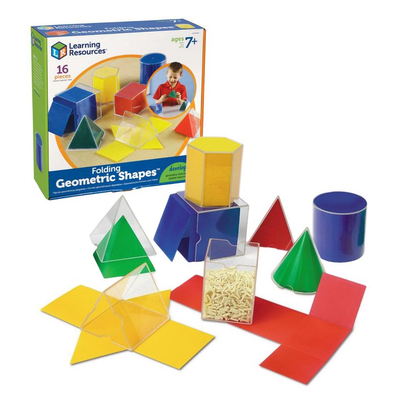картинка Развивающая игрушка "Объемные геометрические фигуры, с развертками"  (8 элементов) от магазина снабжение школ