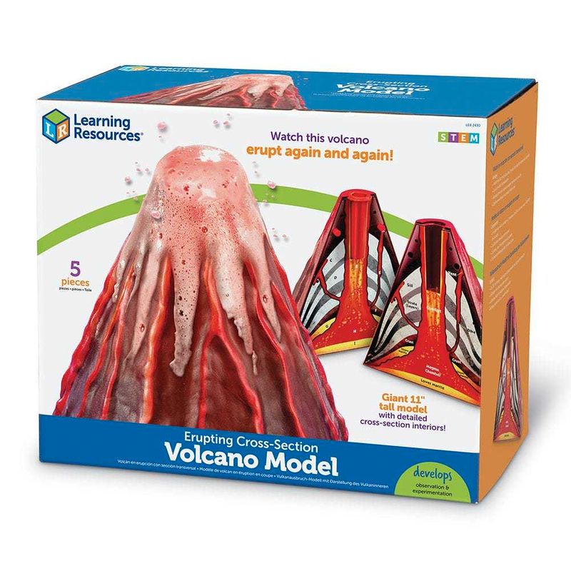 картинка LER2430 Развивающая игрушка "Вулкан, модель в сечении" (для опытов, 25 х 33см) от магазина снабжение школ