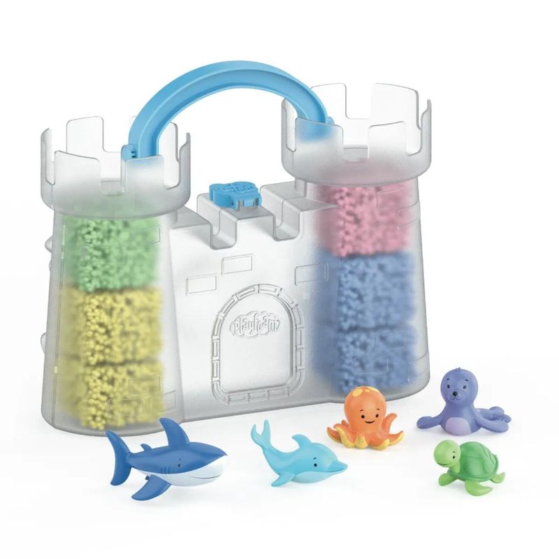 картинка ПлэйФоум PlayFoam. Возьми с собой. Песочный замок. (6 элементов с фигурками) от магазина снабжение школ