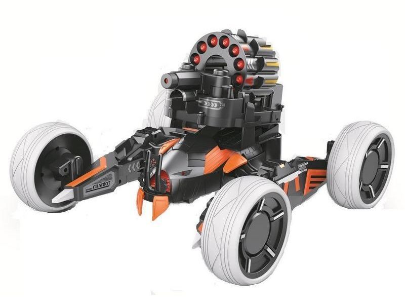 картинка Р/У боевая машина Universe Chariot, лазер, ракеты, оранжевая, Ni-Mh и З/У, 2.4G от магазина снабжение школ