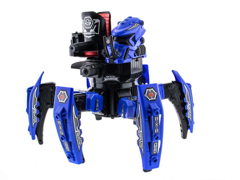 картинка Р/У боевой робот-паук Space Warrior, лазер, диски, синий, Ni-Mh и З/У, 2.4G от магазина снабжение школ