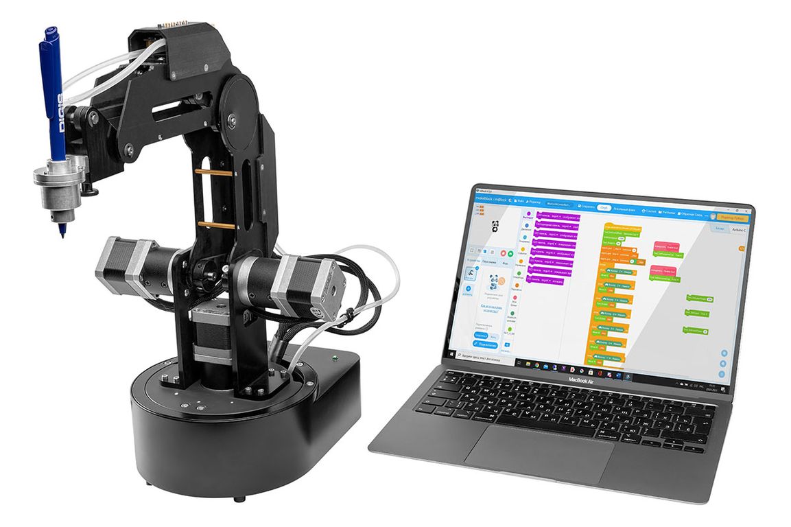 Заказать УЧЕБНЫЙ РОБОТ-МАНИПУЛЯТОР SD1-4-320 (Четырёхосевой учебный робот- манипулятор с модульными сменными насадками) для образовательного процесса  | Официальный дилер MakeBlock