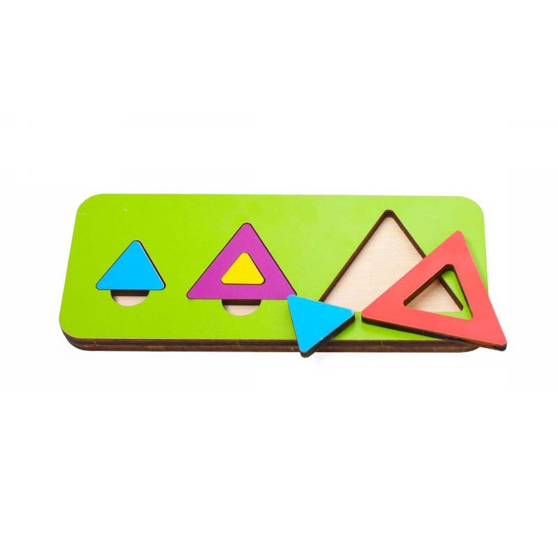 картинка Вкладыш 6 элементов треугольник (по системе раннего развития) цвет в асс-те от магазина снабжение школ