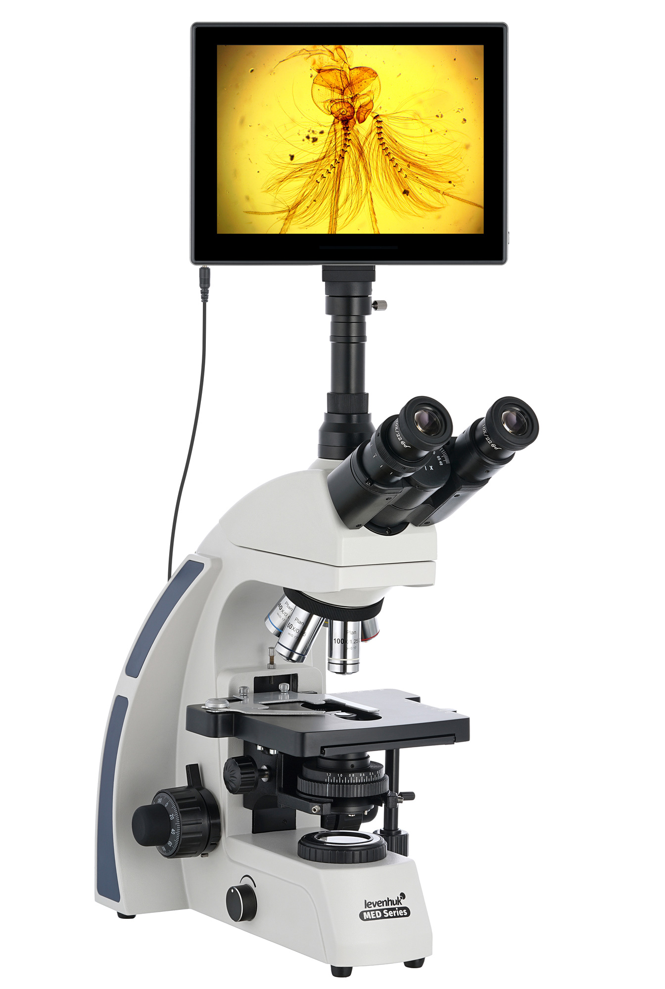 картинка Микроскоп цифровой Levenhuk MED D40T LCD, тринокулярный от магазина снабжение школ