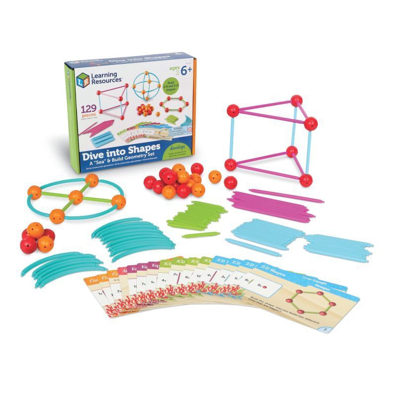 картинка Развивающая игрушка "Погружение в геометрию с карточками"  (114 элементов с карточками) от магазина снабжение школ