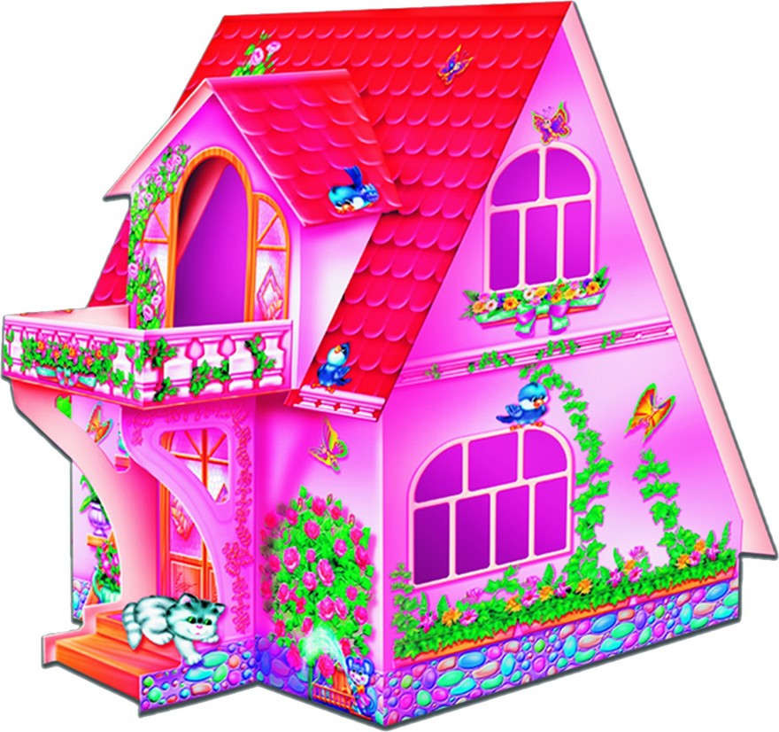 картинка Розовый домик с куклой. от магазина снабжение школ