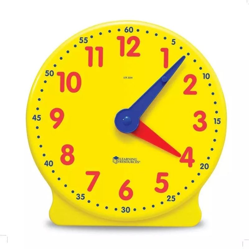 картинка Развивающая игрушка "Учимся определять время. Игрушечные часы"  (демонстрационный материал, 34см., 1 элемент) от магазина снабжение школ