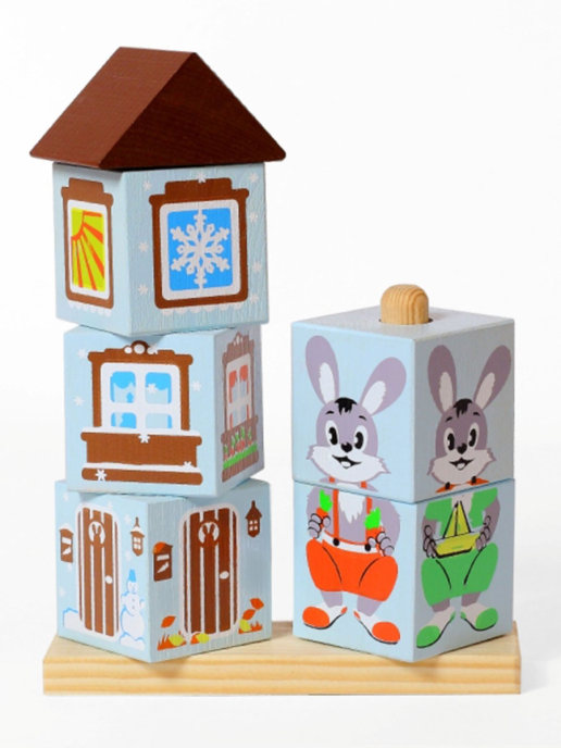 картинка Кубики на палочке "Зайка" от магазина снабжение школ