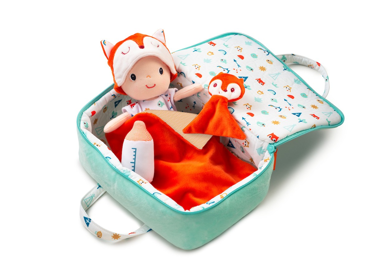картинка Мягкая кукла в переноске с игрушкой Lilliputiens «Алекс» от магазина снабжение школ