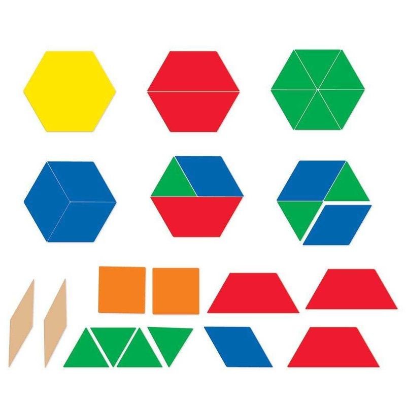 картинка Развивающая игрушка "Блоки геометрические магнитные" (демонстрационный материал, 47 элементов) от магазина снабжение школ