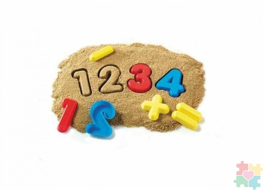 картинка Развивающая игрушка "Цифры и знаки. Формочки для песка" (26 элементов) от магазина снабжение школ