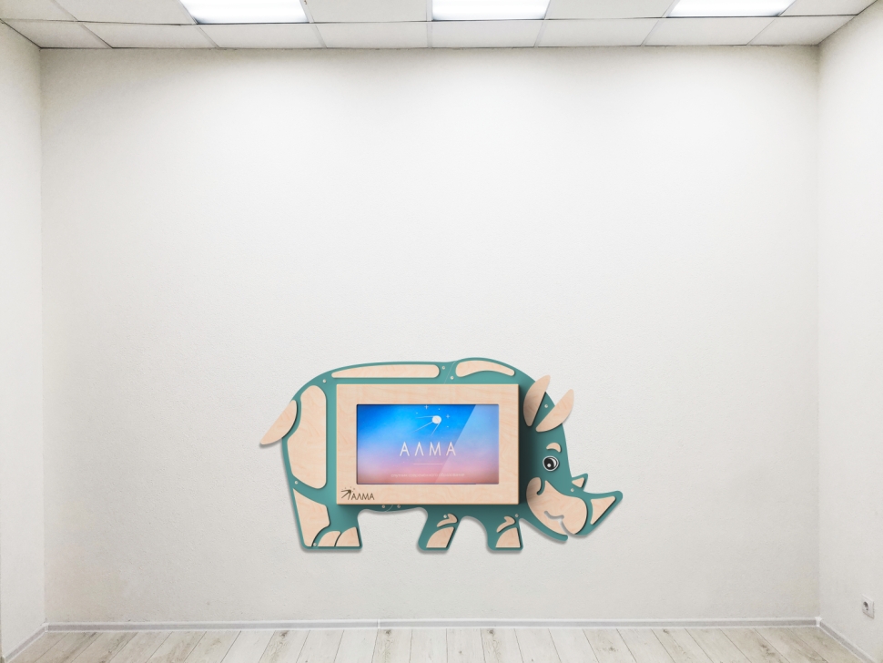 картинка «Носорог» - Декоративная сенсорная панель 32" от магазина снабжение школ