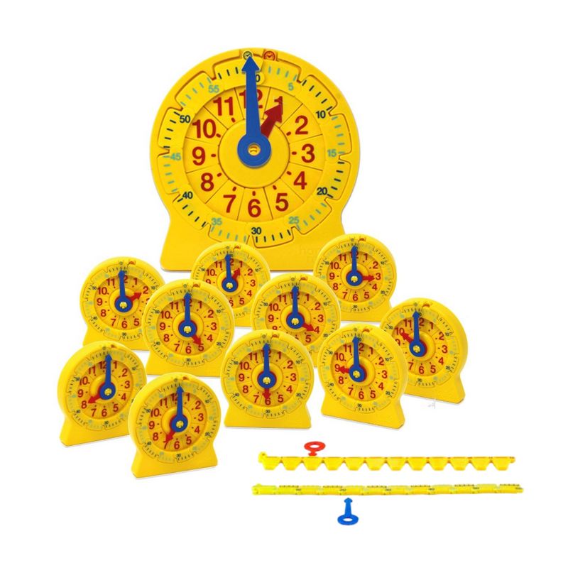 картинка Развивающая игрушка "Учимся определять время. Часовой пазл", большой набор  (11 элементов) от магазина снабжение школ