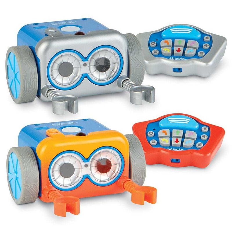 картинка Развивающая игрушка "Аксессуары для робота Ботли. Цветные лица с чехлом для пульта"  (серый/оранжевый, 8 элементов) от магазина снабжение школ