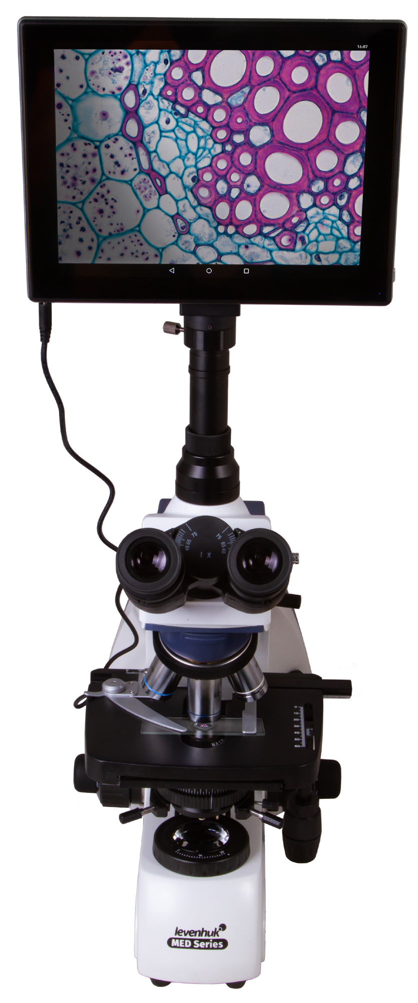 картинка Микроскоп цифровой Levenhuk MED D35T LCD, тринокулярный от магазина снабжение школ