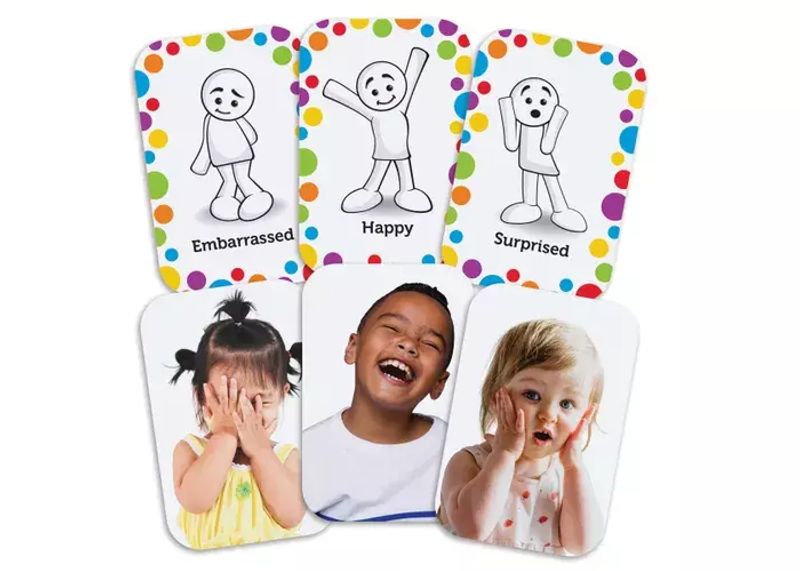 картинка Развивающая игрушка "Фигурки Эмоциональные Человечки" (54 элемента с карточками) от магазина снабжение школ