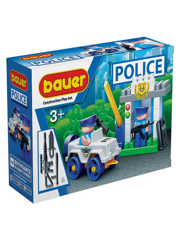 картинка Детский развивающий конструктор Bauer "Полиция" Набор КПП от магазина снабжение школ