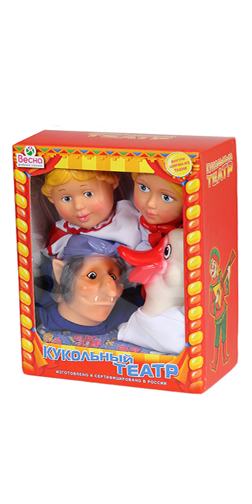 картинка Кукольный театр Весна 4 персонажа с ширмой №4 от магазина снабжение школ