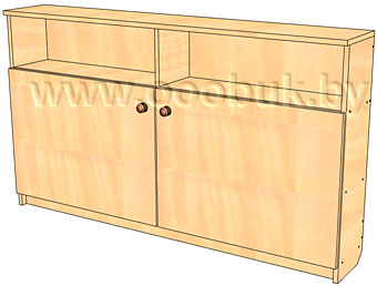 картинка Тумба под доску школьную (2 ниши + 2 двери) от магазина снабжение школ