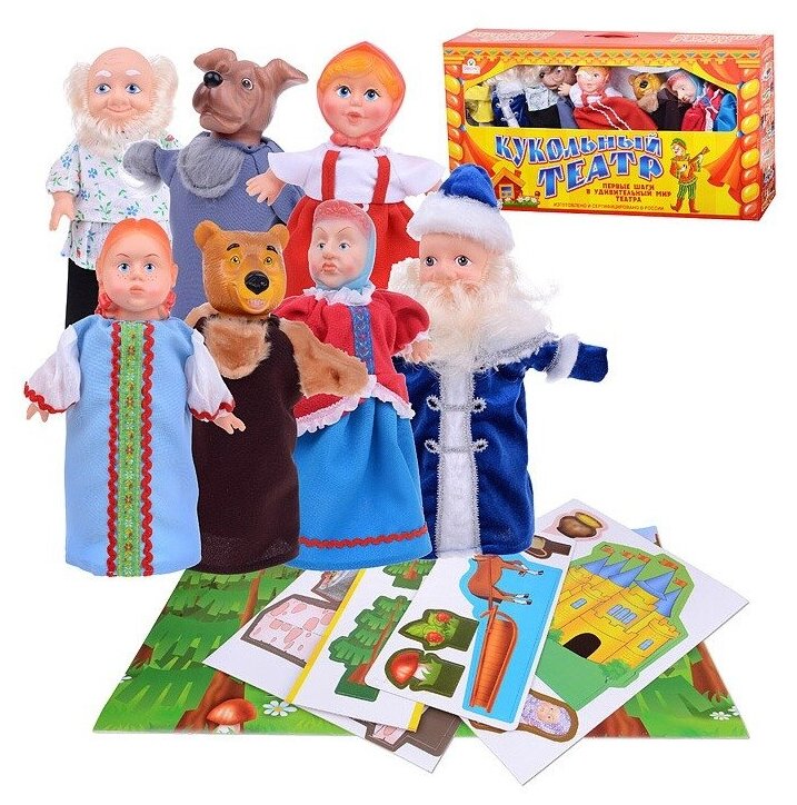 картинка Кукольный театр из 7-ми персонажей. Набор №2. Весна от магазина снабжение школ
