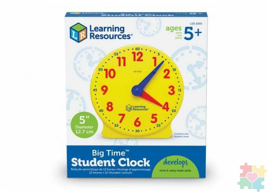 картинка Развивающая игрушка "Учимся определять время. Игрушечные часы малые"  (12.7см., 1 элемент) от магазина снабжение школ