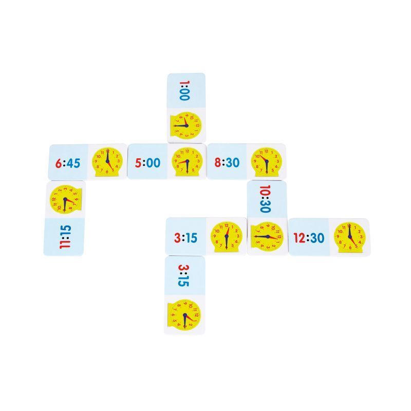 картинка Развивающая игрушка "Учимся определять время. Домино" (36 элементов) от магазина снабжение школ