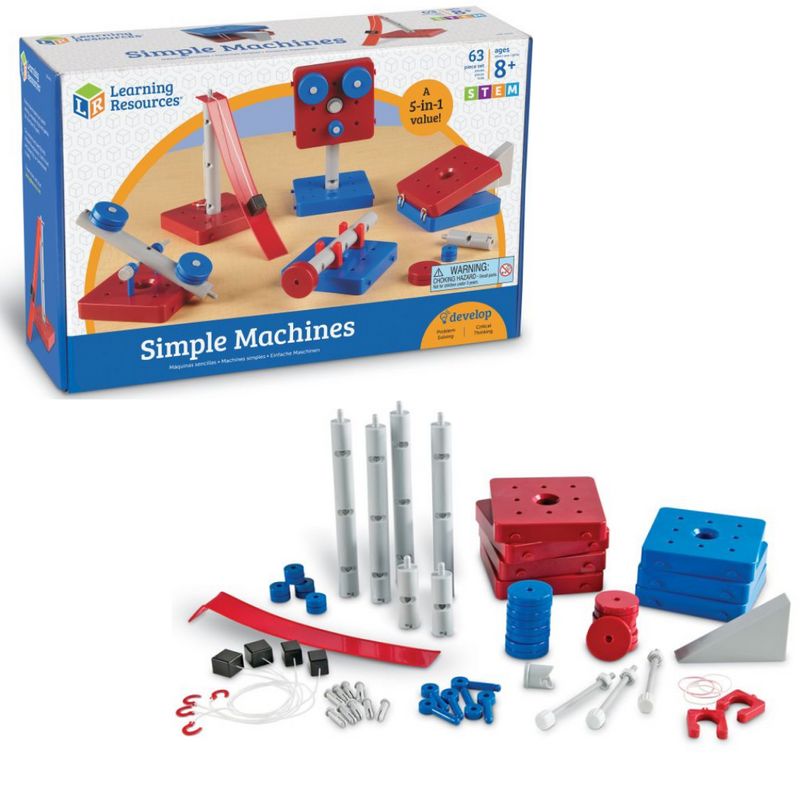 картинка LER2442 Развивающая игрушка "Простые механизмы. Простые машины" (63 элемента) от магазина снабжение школ
