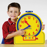 Развивающая игрушка "Учимся определять время. Игрушечные часы Цифровое и аналоговое время"  (37см., 1 элемент)