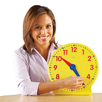 Развивающая игрушка "Учимся определять время. Игрушечные часы"  (демонстрационный материал, 34см., 1 элемент)